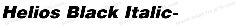 Helios Black Italic字体转换